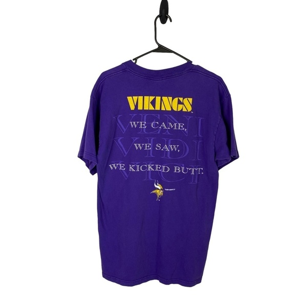 Vintage Minnesota Vikings Large (no size tag , see measurements) Shirt (1996) - Picture 2 of 9